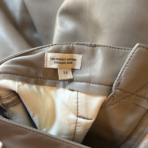 Madewell Faux Leather The Perfect Vintage Straight Jeans - Picture 15 of 16